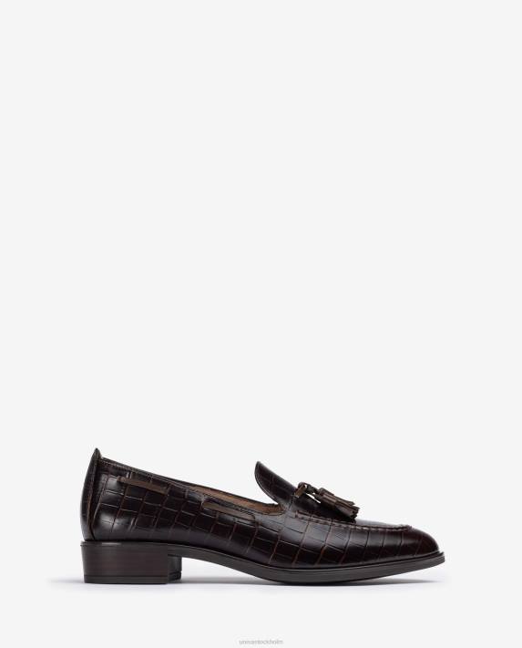 Unisa kvinnor brun loafers med tofsar 06DT1273