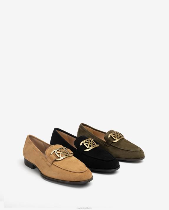 Unisa kvinnor grön loafers med klädsel 06DT1283