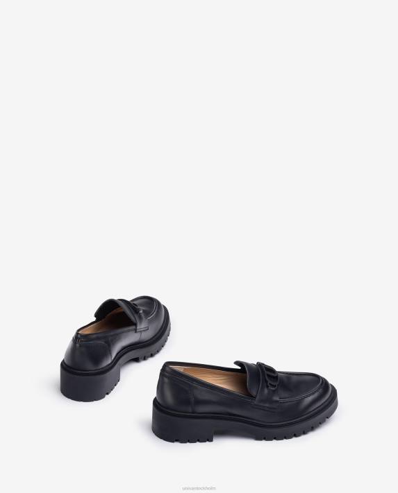 Unisa kvinnor graciös loafer med gummerad logotyp 06DT1270