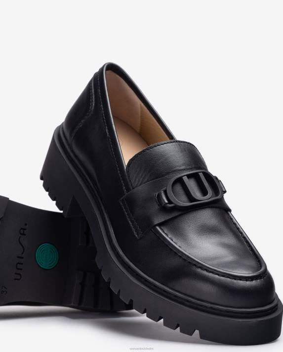 Unisa kvinnor graciös loafer med gummerad logotyp 06DT1270