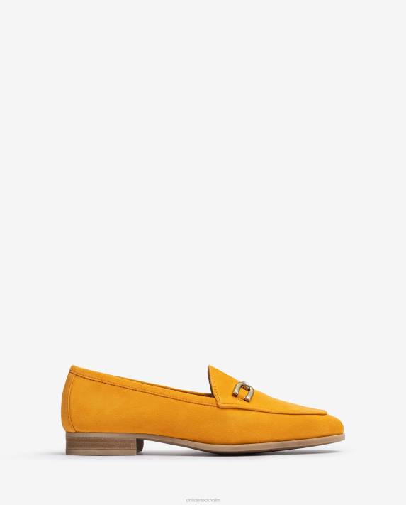 Unisa kvinnor gul loafer i mocka 06DT1276