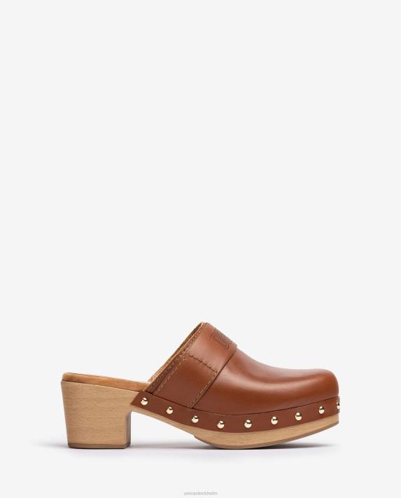 Unisa kvinnor brun träsko gjord i läder 06DT807