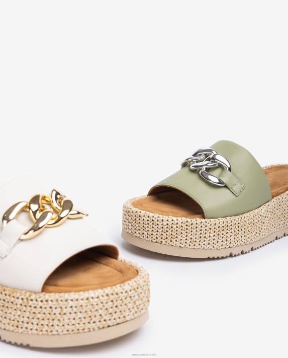 Unisa kvinnor grön sandal med kedja på vampen 06DT800