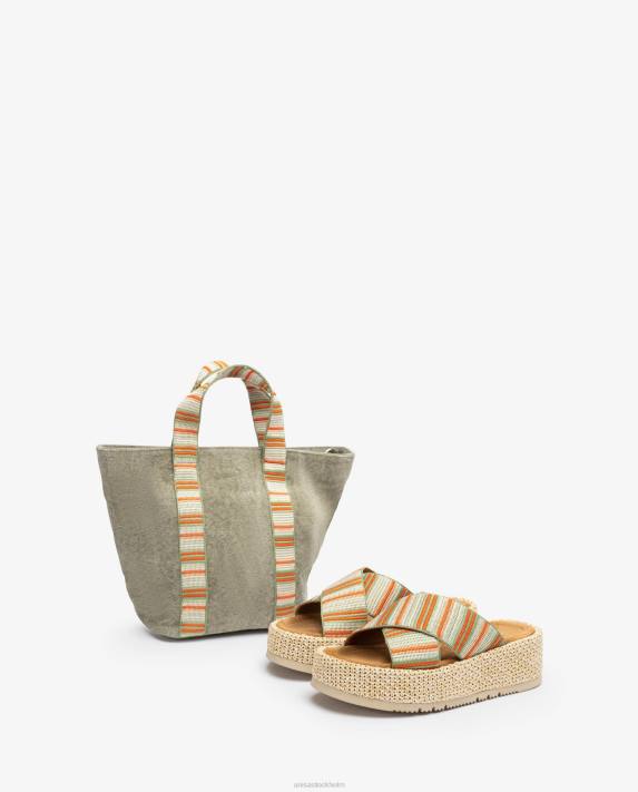 Unisa kvinnor grön sandal med remmar 06DT803