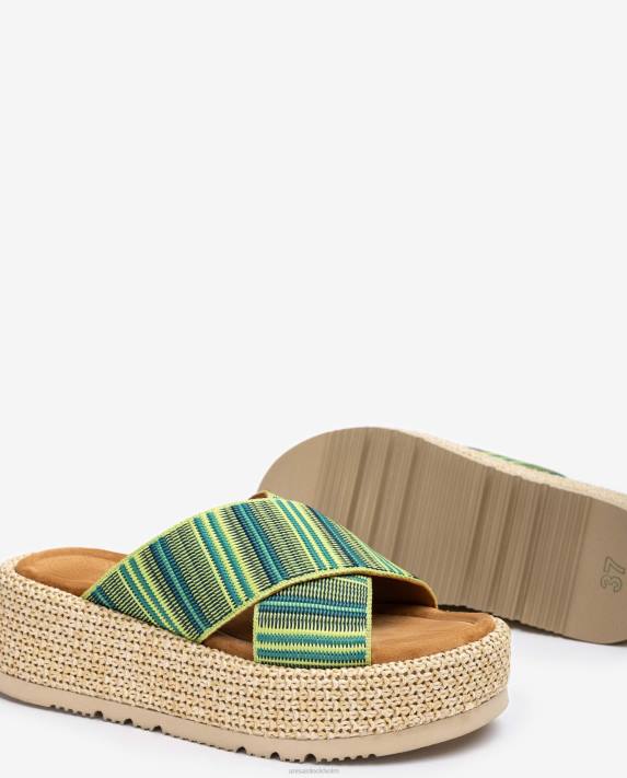 Unisa kvinnor grön sandal med remmar 06DT804