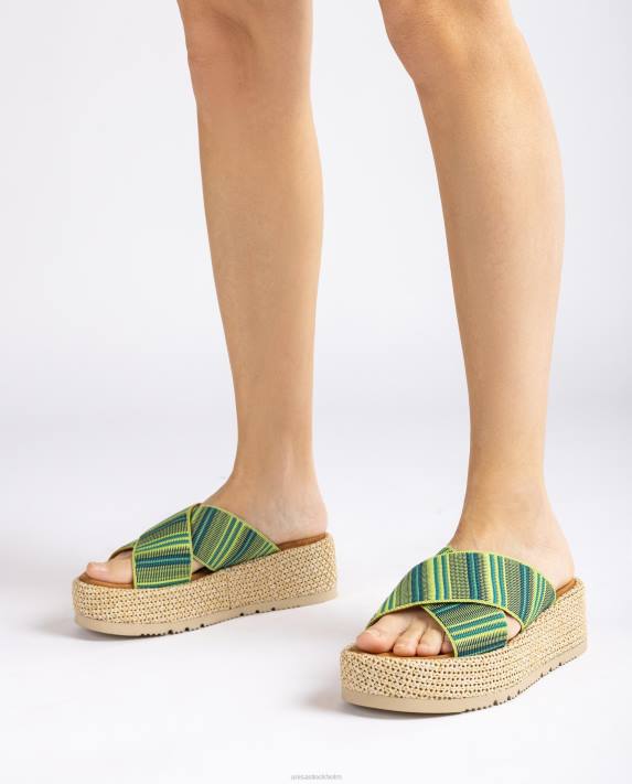 Unisa kvinnor grön sandal med remmar 06DT804