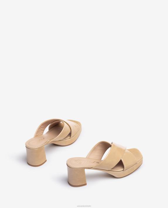 Unisa kvinnor mode sandal i remmar i glänsande läder 06DT823