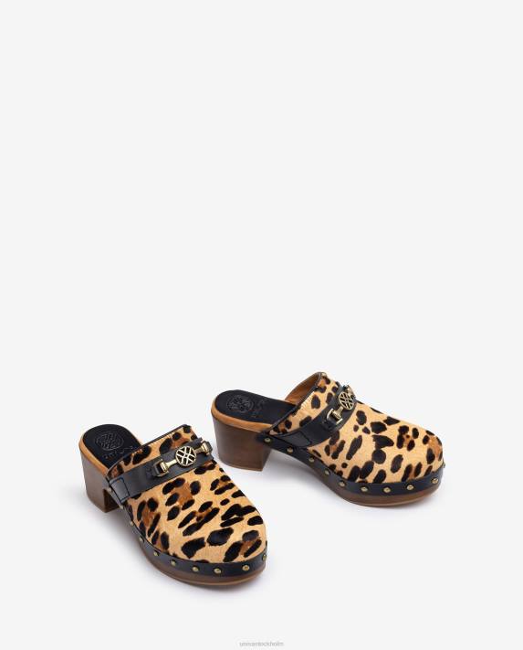 Unisa kvinnor mode tryckt träsko med monogram 06DT820