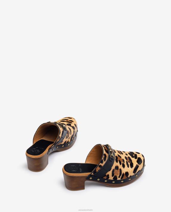 Unisa kvinnor mode tryckt träsko med monogram 06DT820