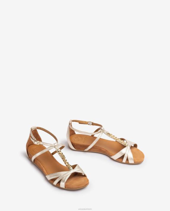 Unisa kvinnor graciös platt sandal med kedja 06DT47