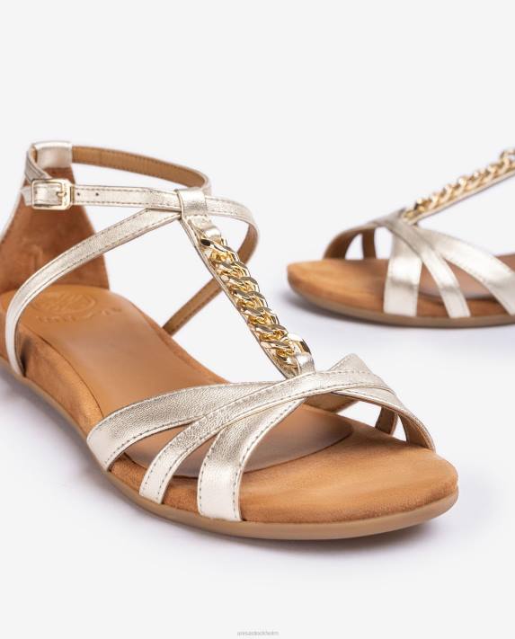 Unisa kvinnor graciös platt sandal med kedja 06DT47