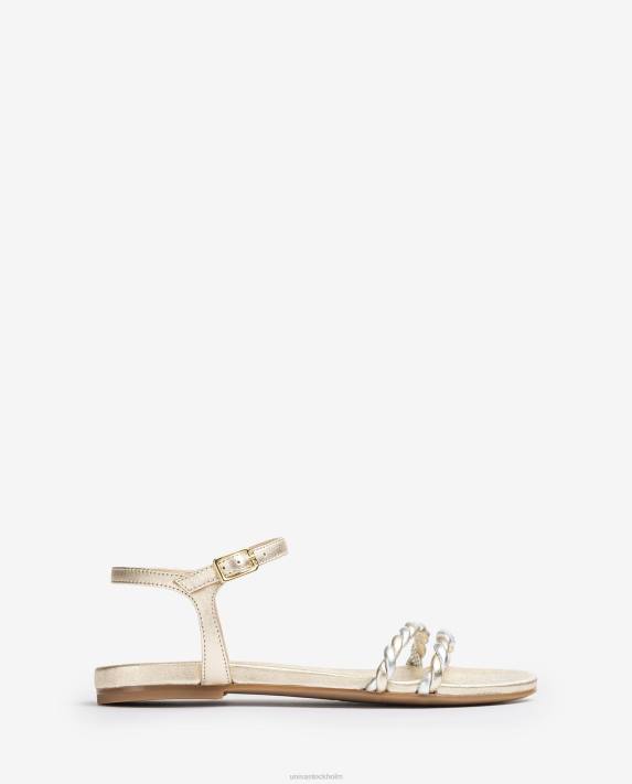 Unisa kvinnor guld sandal med spiralband 06DT42