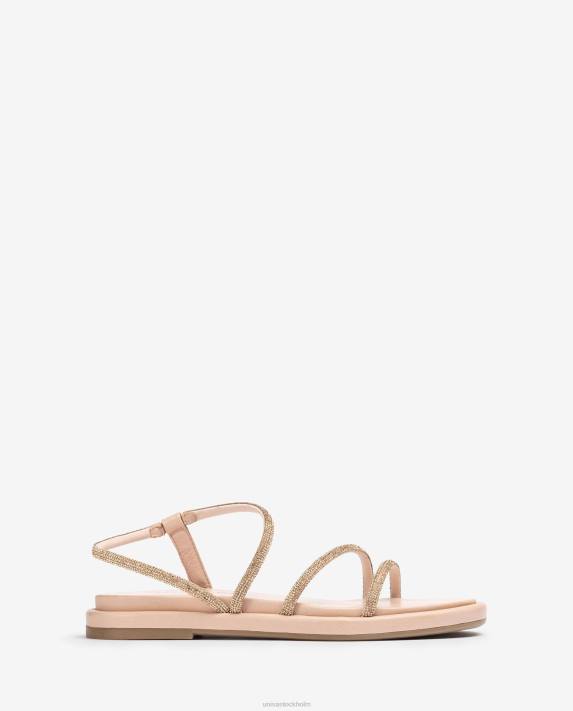 Unisa kvinnor rosa platt sandal med glitter 06DT27