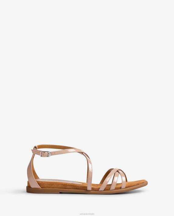 Unisa kvinnor rosa platta lacksandaler 06DT446