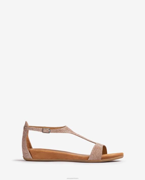 Unisa kvinnor rosa sandal med rem över vristen 06DT75