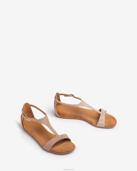 Unisa kvinnor rosa sandal med rem över vristen 06DT75