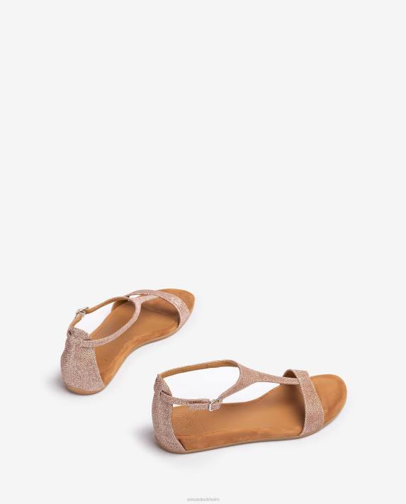 Unisa kvinnor rosa sandal med rem över vristen 06DT75