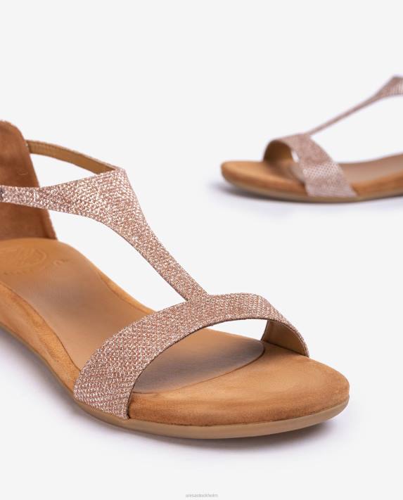 Unisa kvinnor rosa sandal med rem över vristen 06DT75