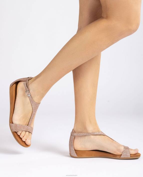 Unisa kvinnor rosa sandal med rem över vristen 06DT75