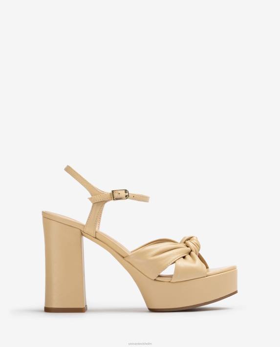 Unisa kvinnor beige högklackat och plattformssandal 06DT402