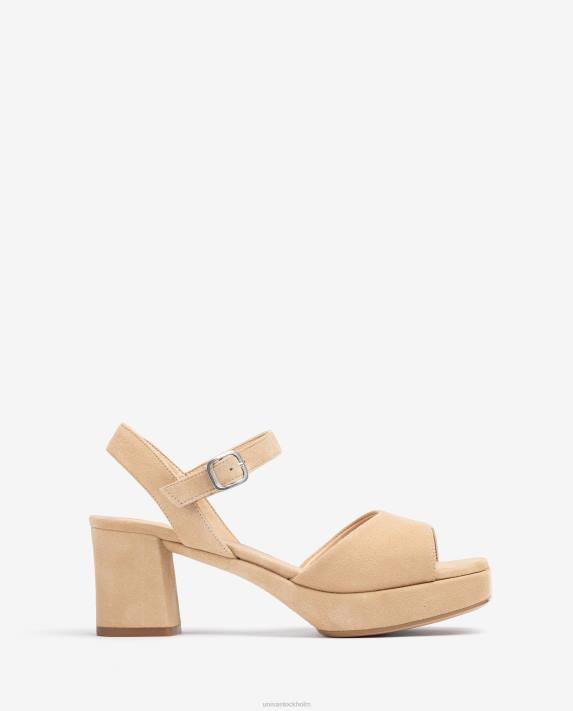 Unisa kvinnor beige mockasandal med spänne 06DT438