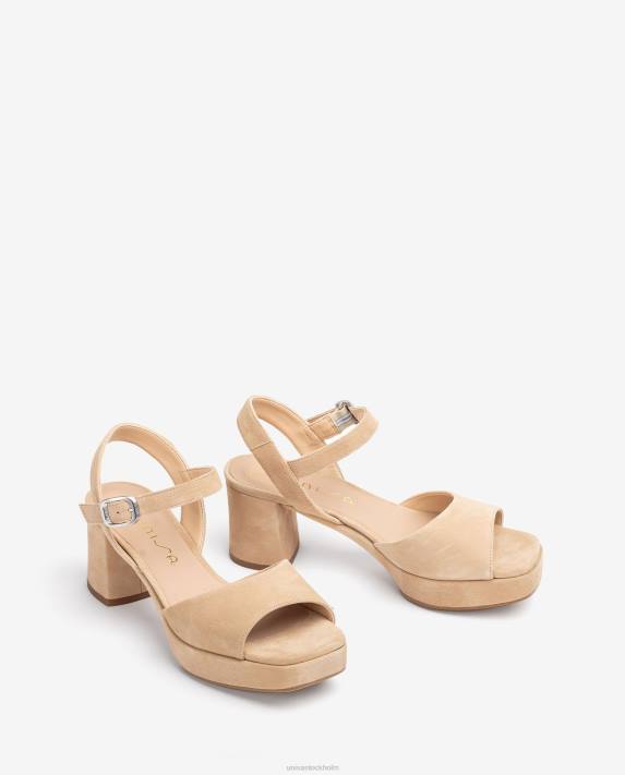 Unisa kvinnor beige mockasandal med spänne 06DT438