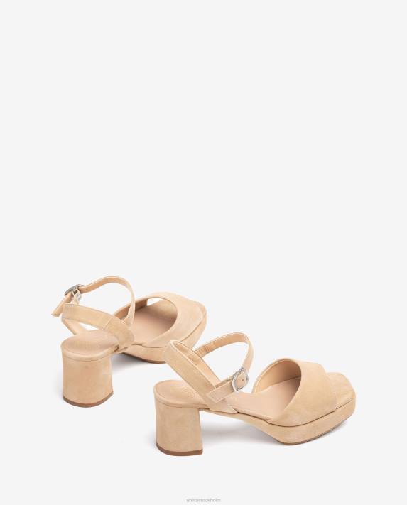 Unisa kvinnor beige mockasandal med spänne 06DT438