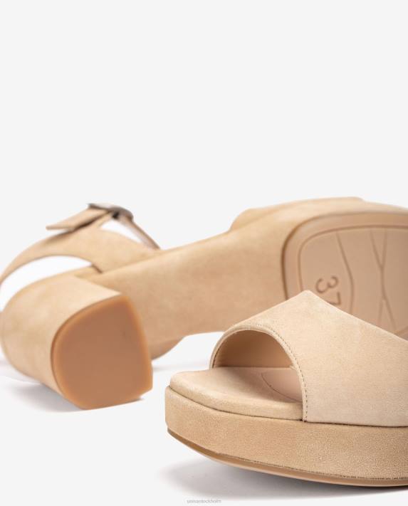 Unisa kvinnor beige mockasandal med spänne 06DT438