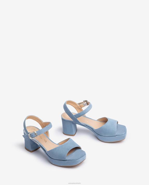 Unisa kvinnor blå mockasandal med spänne 06DT437