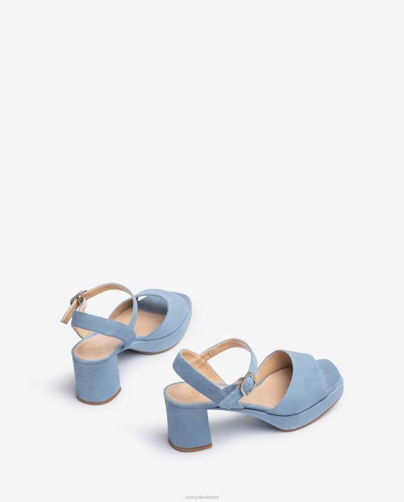 Unisa kvinnor blå mockasandal med spänne 06DT437