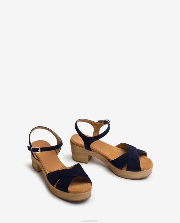Unisa kvinnor blå sandal med korsband 06DT125