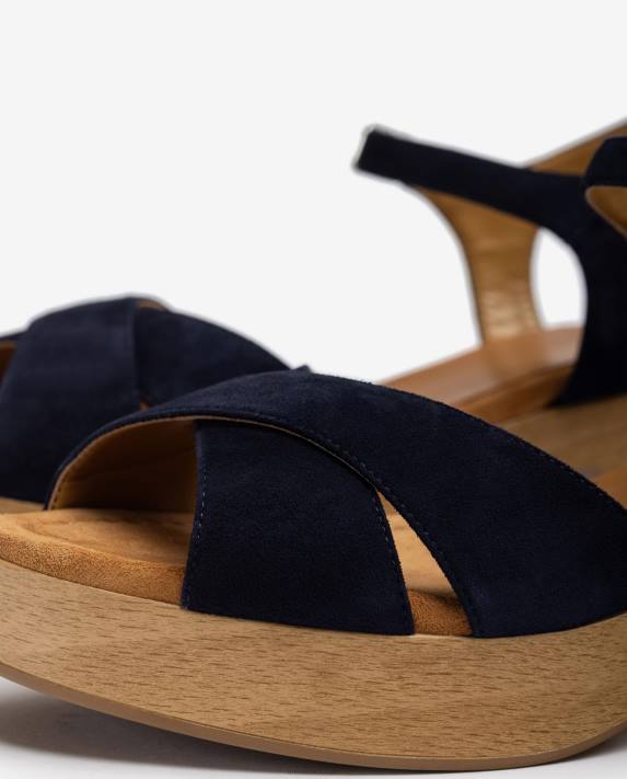 Unisa kvinnor blå sandal med korsband 06DT125