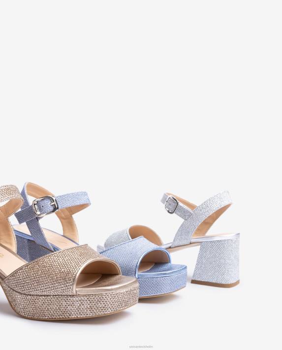 Unisa kvinnor brons sandal med klack och plattform 06DT212