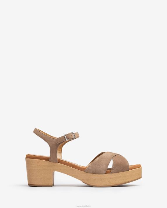 Unisa kvinnor brun sandal med korsband 06DT123