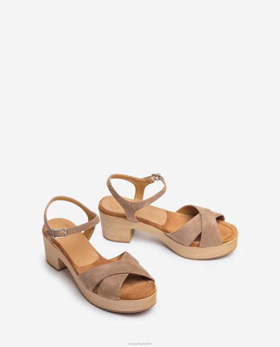 Unisa kvinnor brun sandal med korsband 06DT123