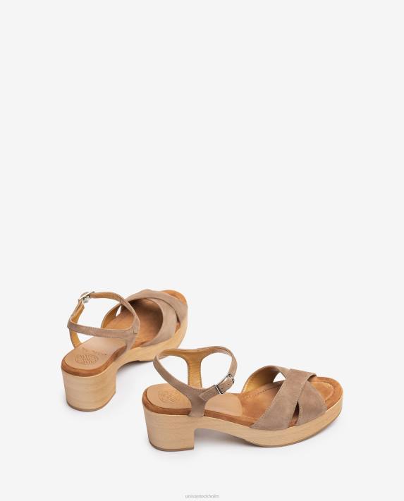 Unisa kvinnor brun sandal med korsband 06DT123
