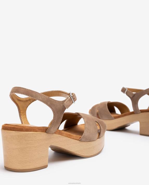 Unisa kvinnor brun sandal med korsband 06DT123