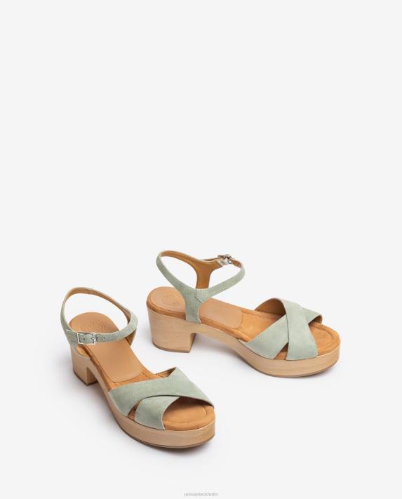 Unisa kvinnor grön sandal med korsband 06DT124