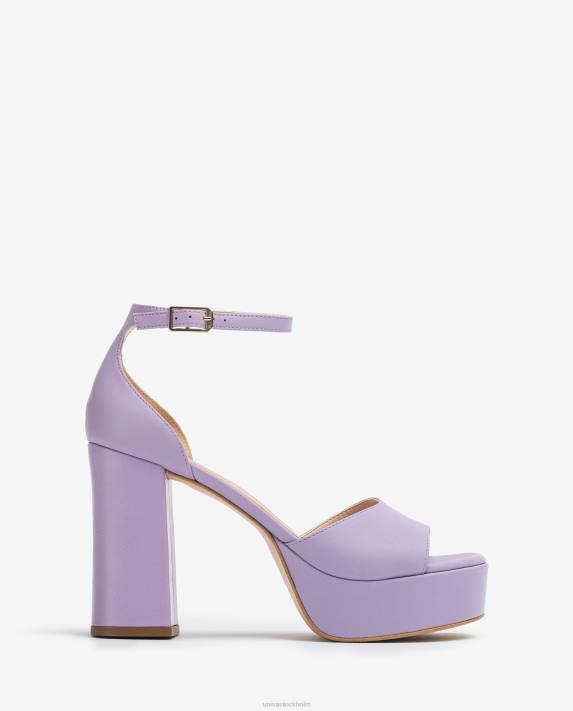 Unisa kvinnor lila sandal med fyrkantig tå med plattform 06DT55