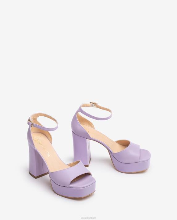 Unisa kvinnor lila sandal med fyrkantig tå med plattform 06DT55