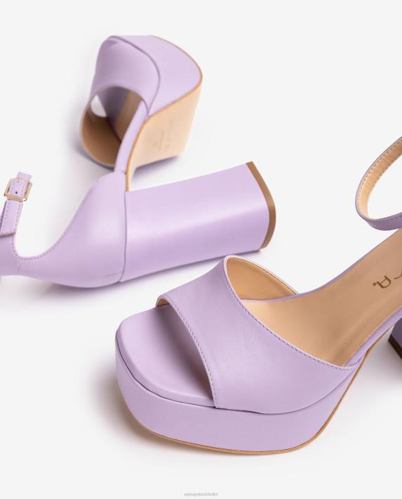 Unisa kvinnor lila sandal med fyrkantig tå med plattform 06DT55