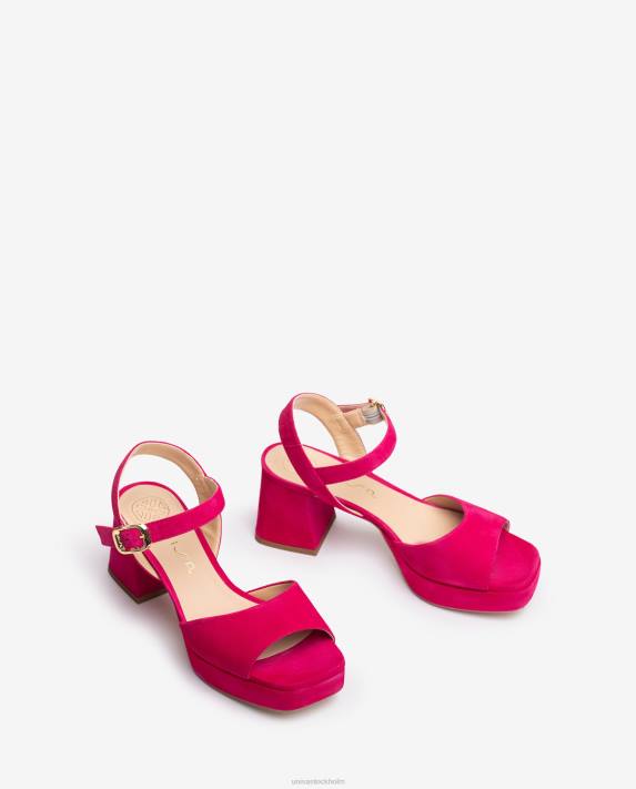 Unisa kvinnor rosa sandal med klack och plattform 06DT8