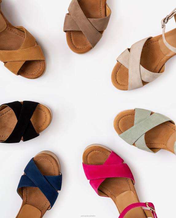 Unisa kvinnor svart sandal med korsband 06DT122