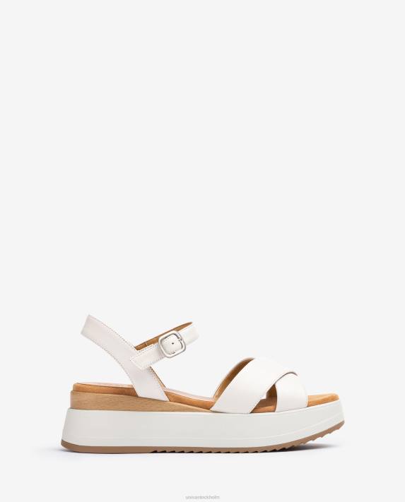 Unisa kvinnor vit sandal med sula i sneakerstil 06DT342