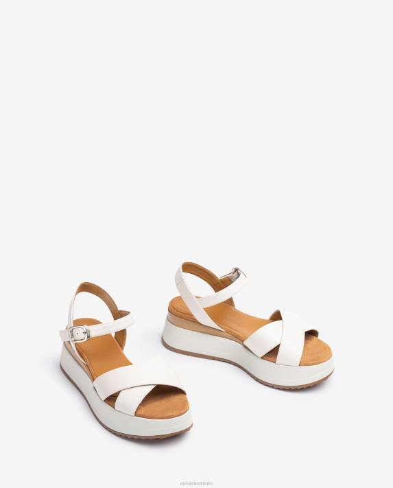 Unisa kvinnor vit sandal med sula i sneakerstil 06DT342
