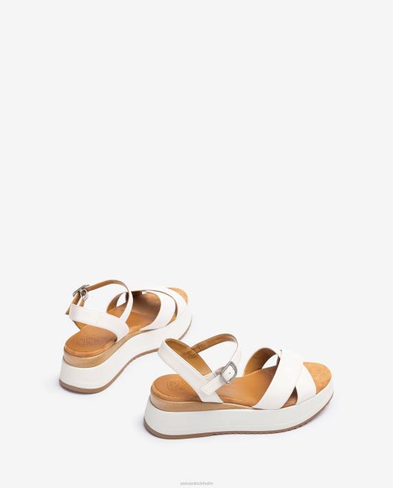 Unisa kvinnor vit sandal med sula i sneakerstil 06DT342