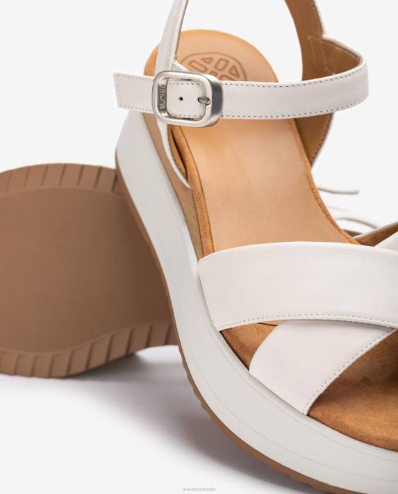 Unisa kvinnor vit sandal med sula i sneakerstil 06DT342