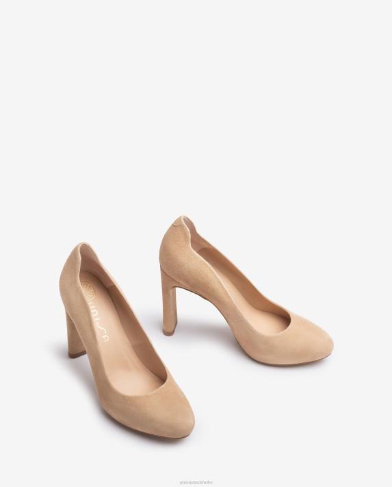 Unisa kvinnor beige högklackad sko med en inre plattform 06DT549