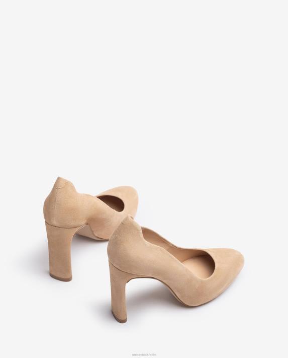 Unisa kvinnor beige högklackad sko med en inre plattform 06DT549