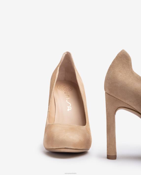 Unisa kvinnor beige högklackad sko med en inre plattform 06DT549